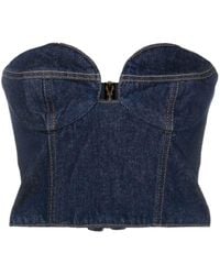 Magda Butrym - Denim Crop Top - Lyst