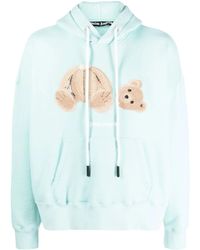 Palm Angels - Bear-Print Organic Cotton Hoodie - Lyst