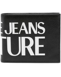 Versace Jeans Couture - Logo-Print Leather Wallet - Lyst