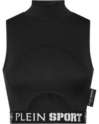 Philipp Plein - Cut-out Cropped Tank Top - Lyst