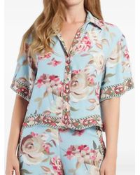 Rene' Derhy - Angele Floral-Print Buttoned Shirt - Lyst
