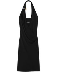 Versace - Vestido midi con cuello halter - Lyst