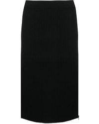 Tom Ford - Zipped Ribbed Silk Skirt - Lyst
