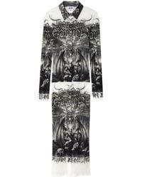 Jean Paul Gaultier - Diablo-print Midi Shirt Dress - Lyst