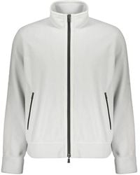 Herno - Zip-Up Raised-Collar Fleece Sweatshirt - Lyst