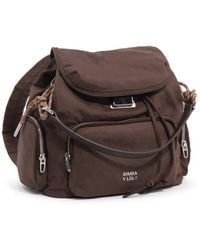 Bimba Y Lola - Large Mocha Nylon Pocket Backpack - Lyst