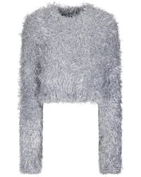 Junya Watanabe - Metallic-Effect Eyelash-Knit Sweater - Lyst