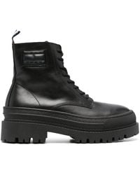 Tommy Hilfiger - Foxing Lace-up Leather Boots - Lyst