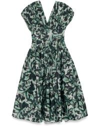 Amsale - Drop-Waist Corset Dress - Lyst