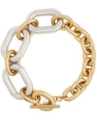 Rabanne - Xl Link Two Tone Choker Necklace Gold/silver - Lyst