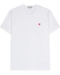 COMME DES GARÇONS PLAY - Heart-Patch Cotton T-Shirt - Lyst