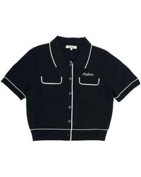 Malbon Golf - Jacqueline Vest Met Contrasterende Afwerking En Korte Mouwen - Lyst