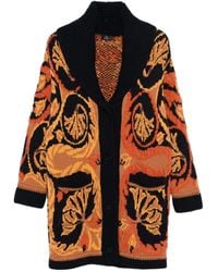Etro - Floral-Pattern Shawl-Collar Cardigan - Lyst