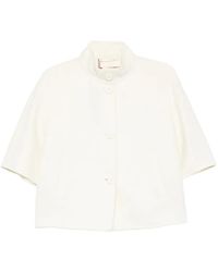 Max Mara - Short-Sleeve Button Jacket - Lyst