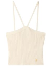 Sandro - Ribbed-Knit Cropped Top - Lyst