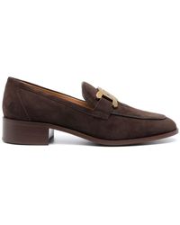 Tod's - Chain-detail Leather Loafers - Lyst