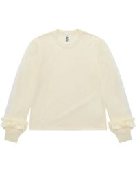 Noir Kei Ninomiya - Sweatshirt Mit Rüschenärmeln - Lyst