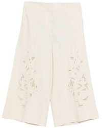 Twinset - Floral-Embroidered Culottes - Lyst