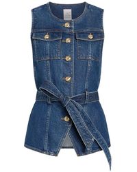 Cinq À Sept - Reenee Button Belted Jean Vest - Lyst