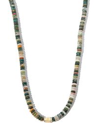Luis Morais - 14Kt Diamond And Gemstone Beaded Necklace - Lyst