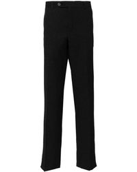 Lanvin - Pressed-Crease Wool Tailored Trousers - Lyst
