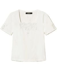 Twinset - Lace-Detail T-Shirt - Lyst