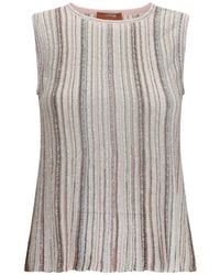 Missoni - Haut Côtelé Sans Manches À Sequins - Lyst