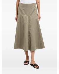 Brunello Cucinelli - Seam-Detail A-Line Midi Skirt - Lyst