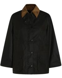Barbour - Chaqueta Bedale Encerada Con Cuello De Pana - Lyst