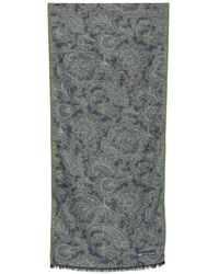 Kiton - Paisley-Print Frayed Scarf - Lyst