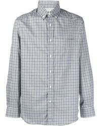 Brunello Cucinelli - Check-Pattern Button-Up Shirt - Lyst