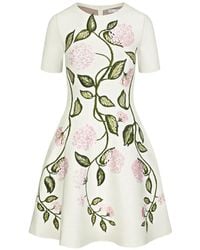 Oscar de la Renta - Porcelain Flower Jacquard Maxi Dress - Lyst