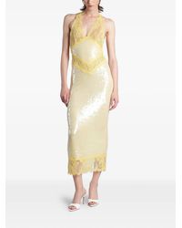retroféte - Vicky Sequin-Embellished Lace-Trim Midi Dress - Lyst