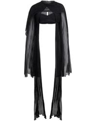 Alberta Ferretti - Pleated Silk-Chiffon Top - Lyst