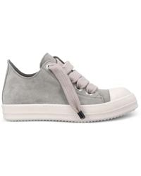 Rick Owens - Jumbo Lace Low Sneaks Suede Sneakers - Lyst
