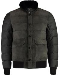 Moorer - Detachable-Collar Padded Bomber Jacket - Lyst