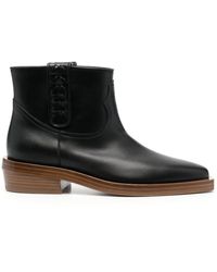 Gabriela Hearst - Reza 45mm Leather Ankle Boots - Lyst
