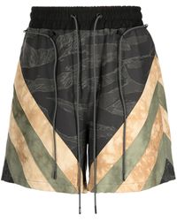 Mostly Heard Rarely Seen - Graphic-Print Cotton Track Shorts - Lyst