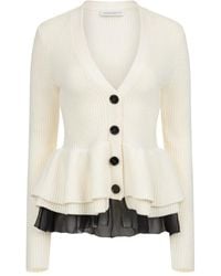 Nina Ricci - Ruffled Wool Cardigan - Lyst