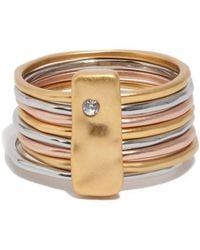 Bimba Y Lola - Three-Tone Band Ring - Lyst