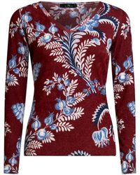 Etro - Fine Knit Floral Print Top - Lyst
