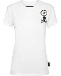 Philipp Plein - Logo-print Round-neck T-shirt - Lyst