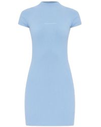 Alexander Wang - Knit Logo Mini Dress - Lyst