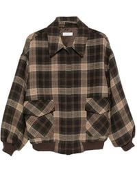 NINA 14.7 - Check Oversized Bomber Jacket - Lyst