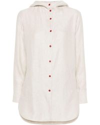 Kiton - Twill Linen Hooded Shirt - Lyst