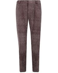 Emporio Armani - Corduroy-Striped Straight-Leg Trousers - Lyst