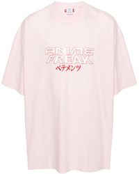 Vetements - Slogan-Print Cotton T-Shirt - Lyst