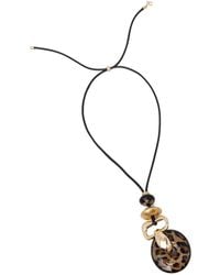 Lola Casademunt - Leopard-Print Pendant Necklace - Lyst