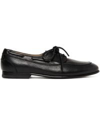 SCAROSSO - Ginevro Leren Bootschoenen Met Veters - Lyst