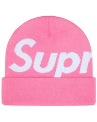 Supreme - Intarsia-Logo Beanie Hat - Lyst